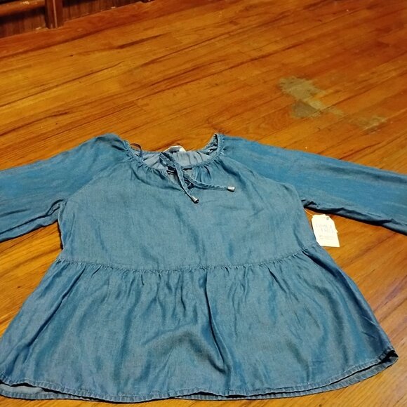 G-004♥️Time and Tru Kids Blue Blouse - Picture 1 of 6